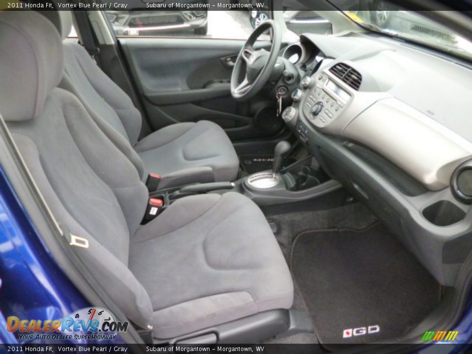 2011 Honda Fit Vortex Blue Pearl / Gray Photo #4