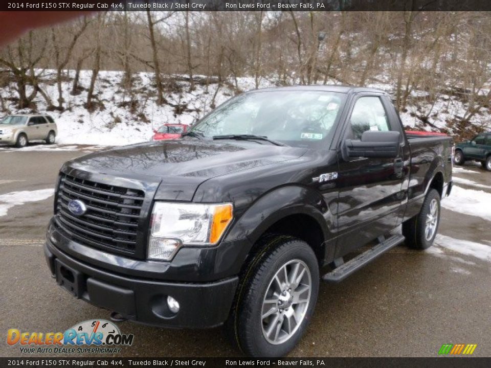 2014 Ford F150 STX Regular Cab 4x4 Tuxedo Black / Steel Grey Photo #4