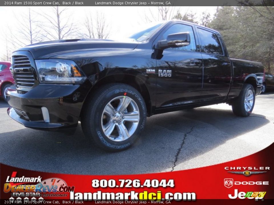 2014 Ram 1500 Sport Crew Cab Black / Black Photo #1