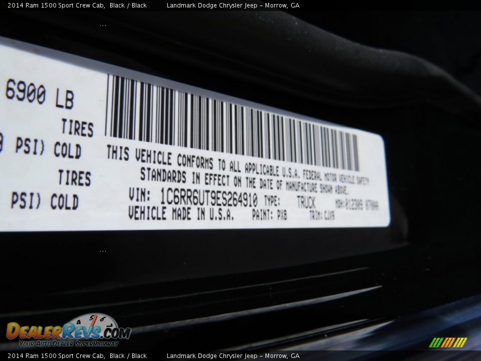 2014 Ram 1500 Sport Crew Cab Black / Black Photo #11