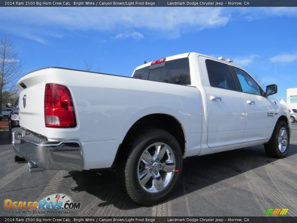 2014 Ram 1500 Big Horn Crew Cab Bright White / Canyon Brown/Light Frost Beige Photo #3