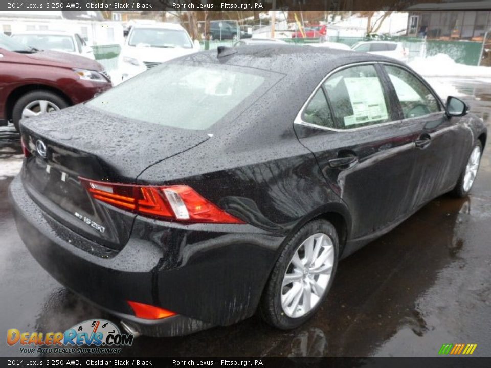 2014 Lexus IS 250 AWD Obsidian Black / Black Photo #4