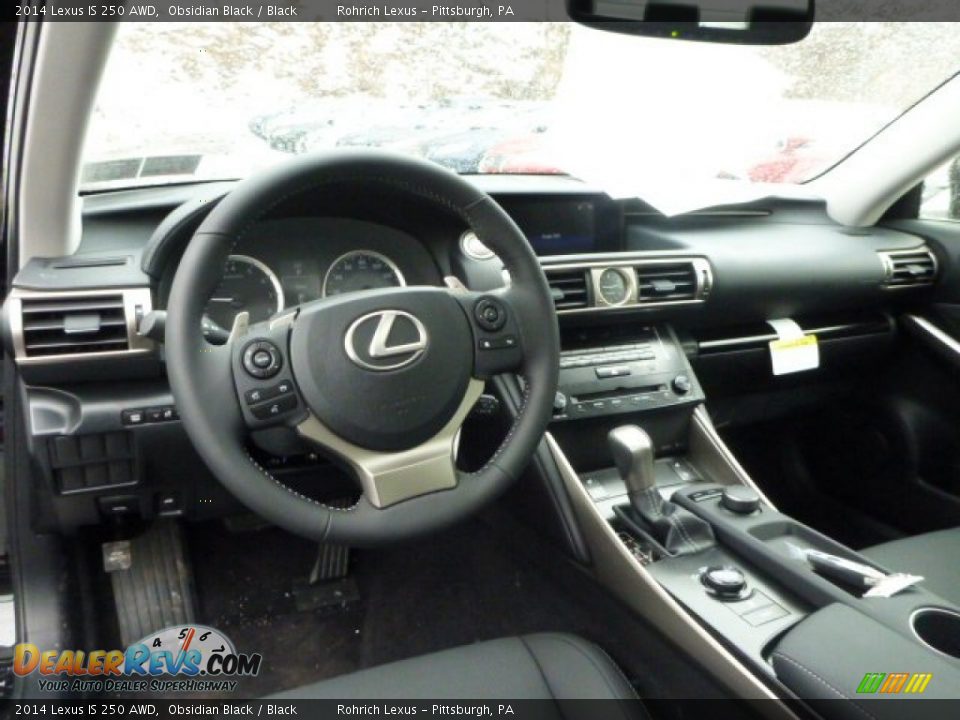 2014 Lexus IS 250 AWD Obsidian Black / Black Photo #12