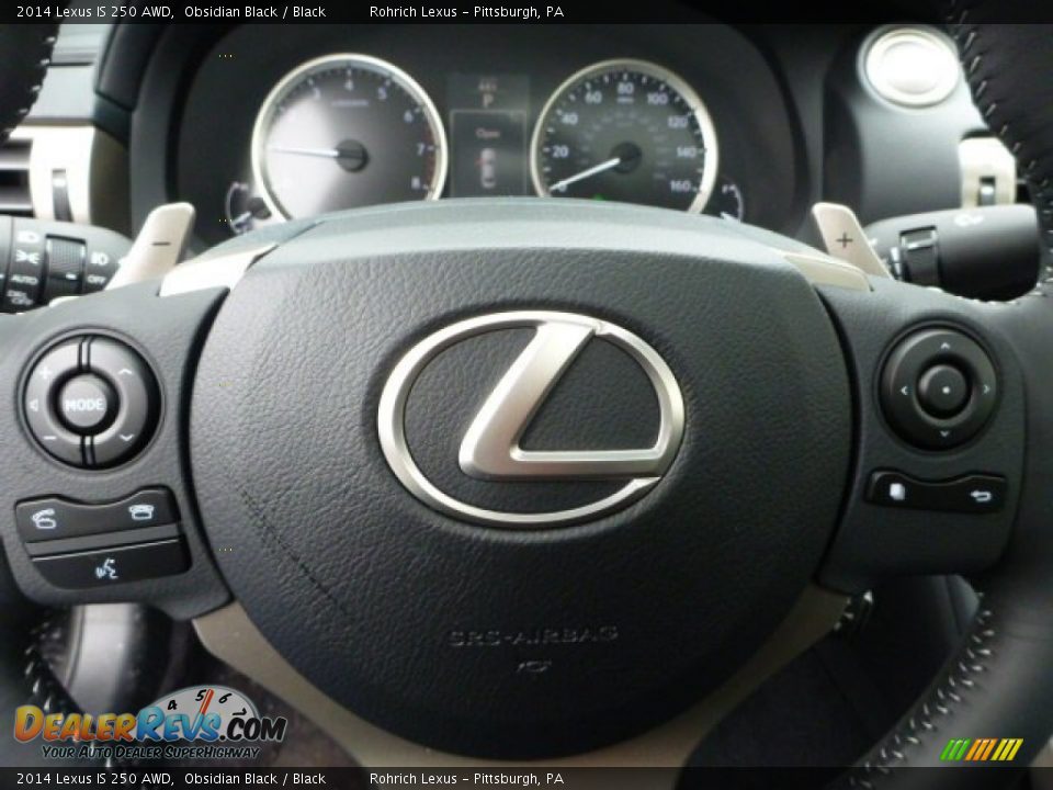 2014 Lexus IS 250 AWD Obsidian Black / Black Photo #17