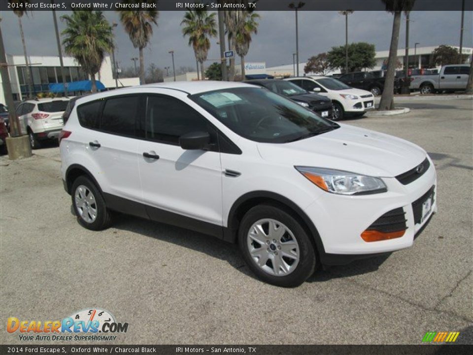 2014 Ford Escape S Oxford White / Charcoal Black Photo #9