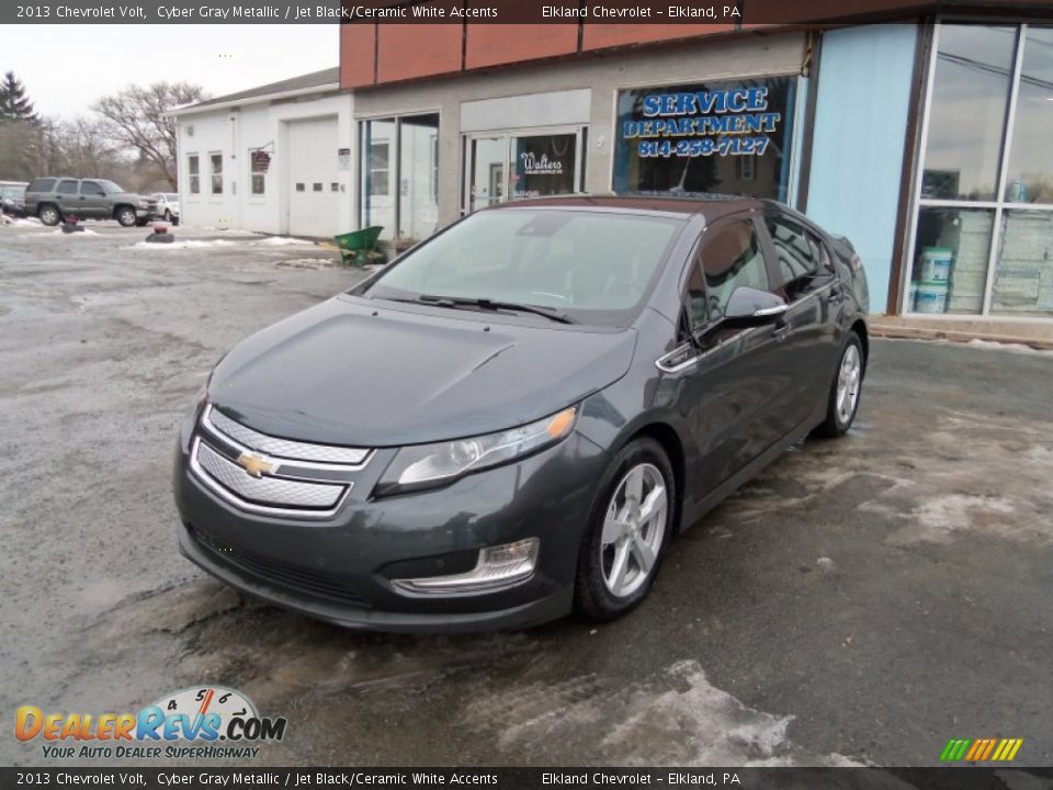 2013 Chevrolet Volt Cyber Gray Metallic / Jet Black/Ceramic White Accents Photo #7