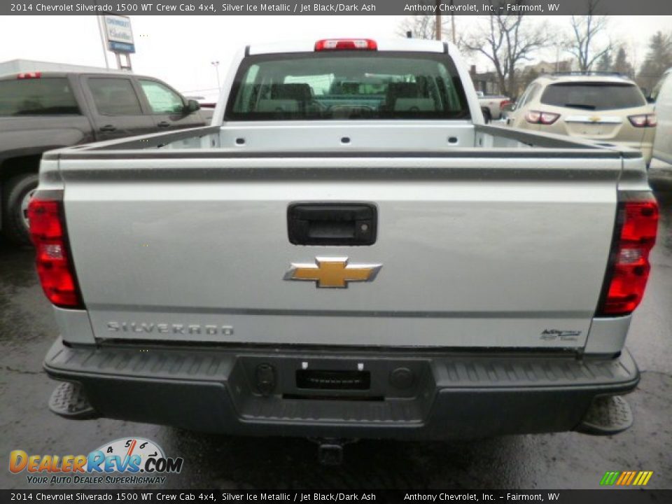 2014 Chevrolet Silverado 1500 WT Crew Cab 4x4 Silver Ice Metallic / Jet Black/Dark Ash Photo #6