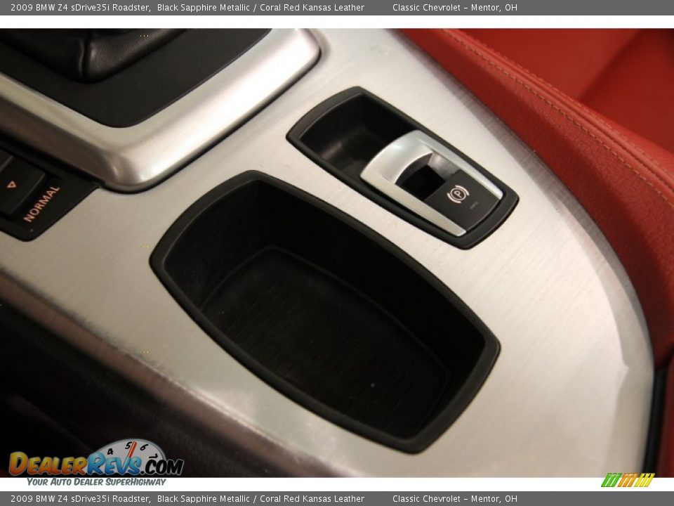 2009 BMW Z4 sDrive35i Roadster Black Sapphire Metallic / Coral Red Kansas Leather Photo #14
