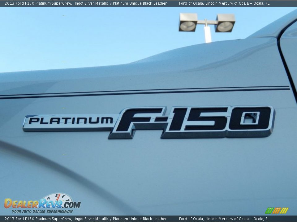 2013 Ford F150 Platinum SuperCrew Ingot Silver Metallic / Platinum Unique Black Leather Photo #8