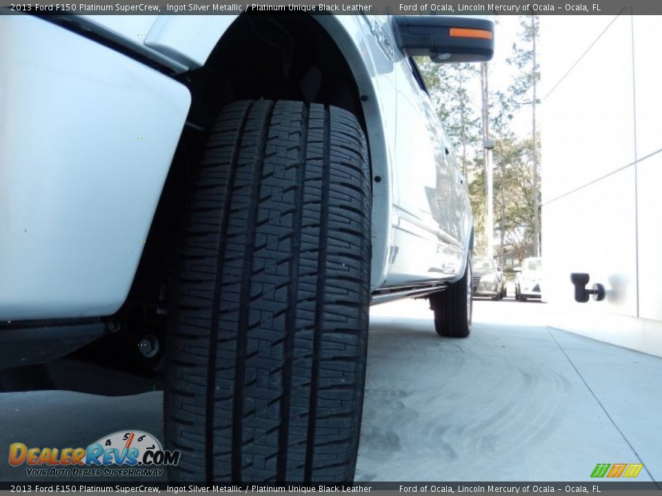 2013 Ford F150 Platinum SuperCrew Ingot Silver Metallic / Platinum Unique Black Leather Photo #9