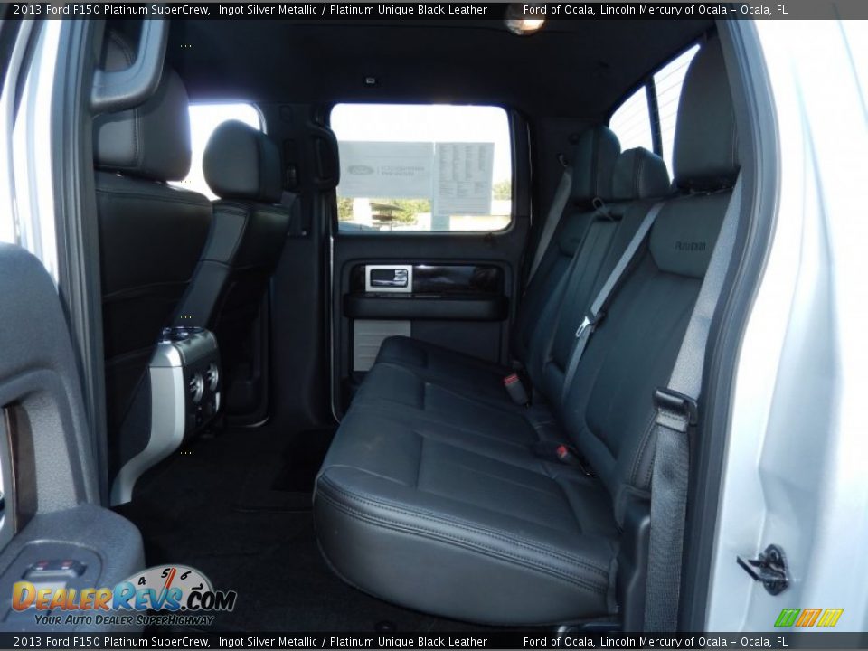 2013 Ford F150 Platinum SuperCrew Ingot Silver Metallic / Platinum Unique Black Leather Photo #13