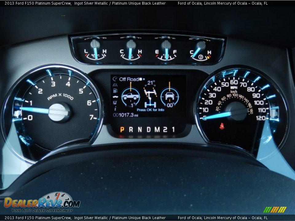 2013 Ford F150 Platinum SuperCrew Ingot Silver Metallic / Platinum Unique Black Leather Photo #19