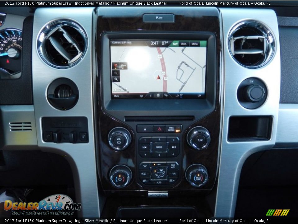 2013 Ford F150 Platinum SuperCrew Ingot Silver Metallic / Platinum Unique Black Leather Photo #20