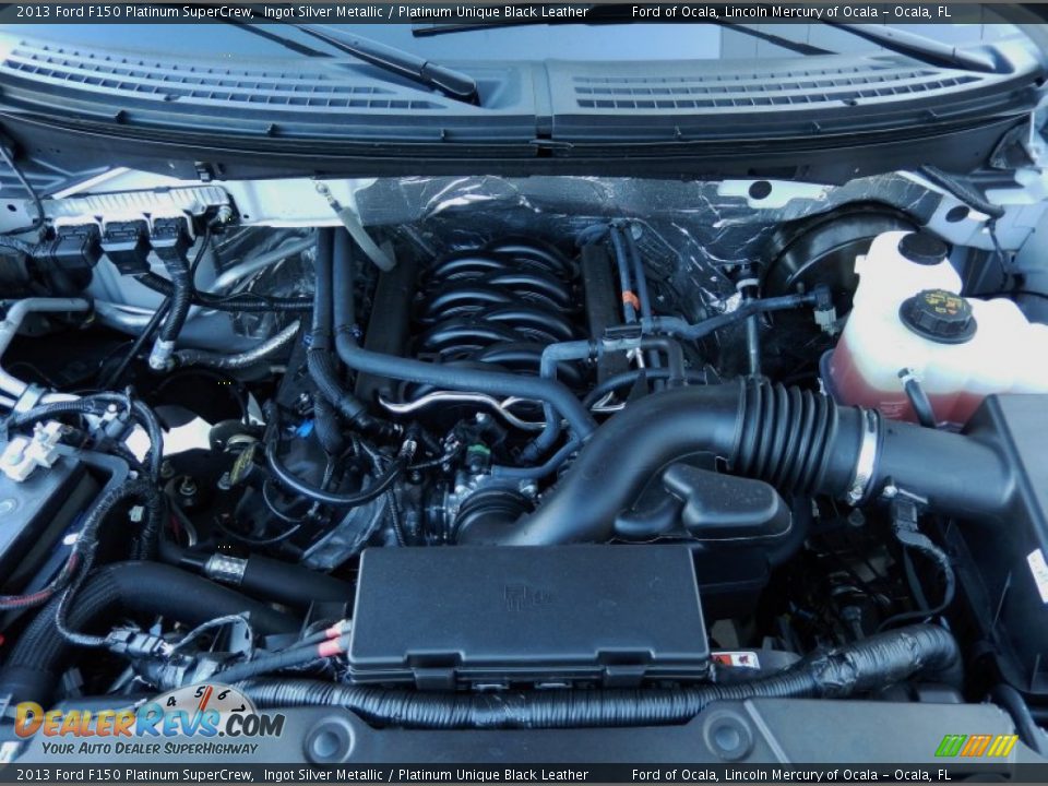 2013 Ford F150 Platinum SuperCrew Ingot Silver Metallic / Platinum Unique Black Leather Photo #23