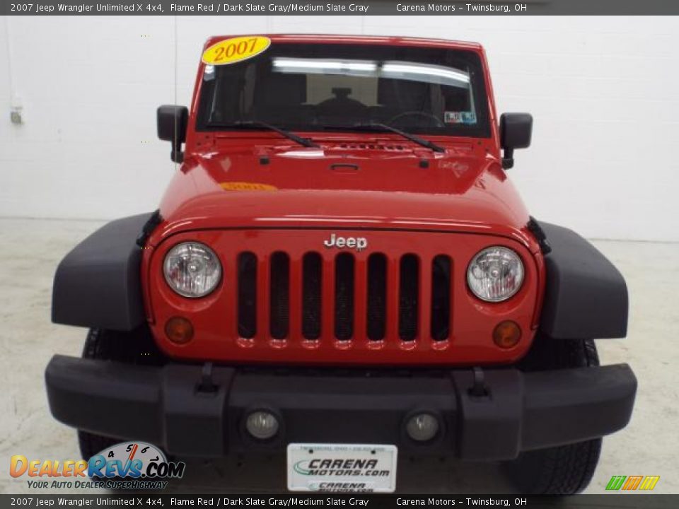 2007 Jeep Wrangler Unlimited X 4x4 Flame Red / Dark Slate Gray/Medium Slate Gray Photo #5