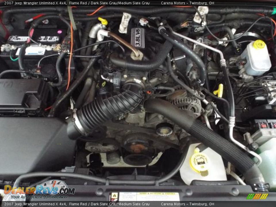 2007 Jeep Wrangler Unlimited X 4x4 Flame Red / Dark Slate Gray/Medium Slate Gray Photo #6