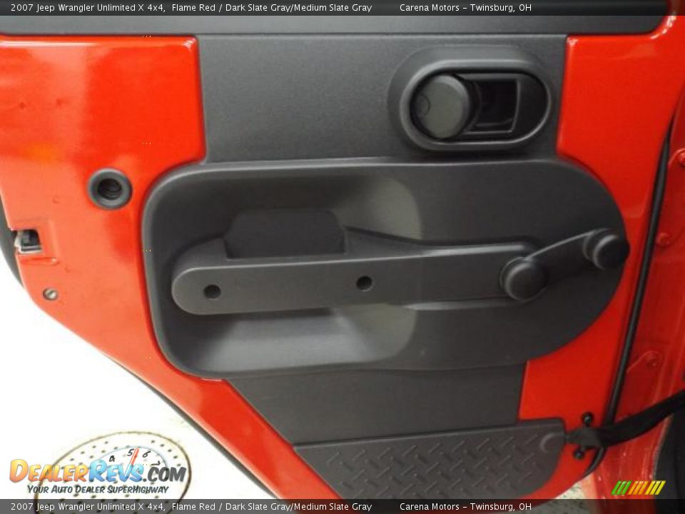 2007 Jeep Wrangler Unlimited X 4x4 Flame Red / Dark Slate Gray/Medium Slate Gray Photo #14