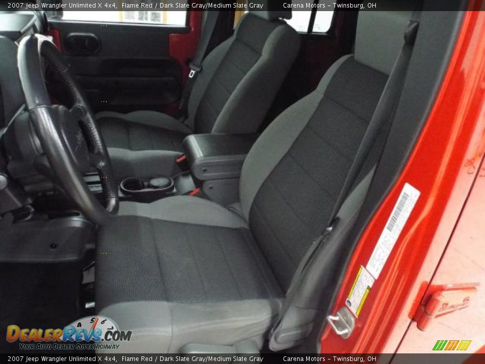 2007 Jeep Wrangler Unlimited X 4x4 Flame Red / Dark Slate Gray/Medium Slate Gray Photo #16