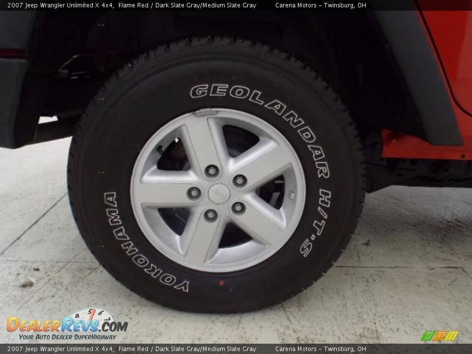 2007 Jeep Wrangler Unlimited X 4x4 Flame Red / Dark Slate Gray/Medium Slate Gray Photo #22