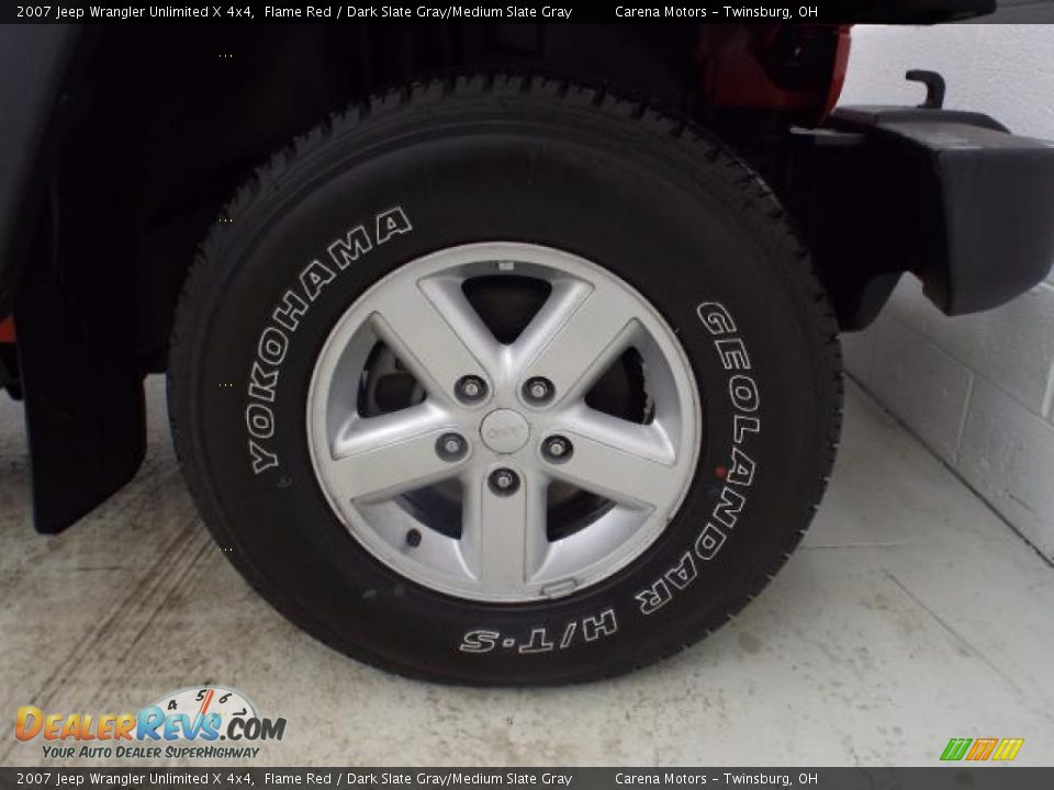 2007 Jeep Wrangler Unlimited X 4x4 Flame Red / Dark Slate Gray/Medium Slate Gray Photo #23