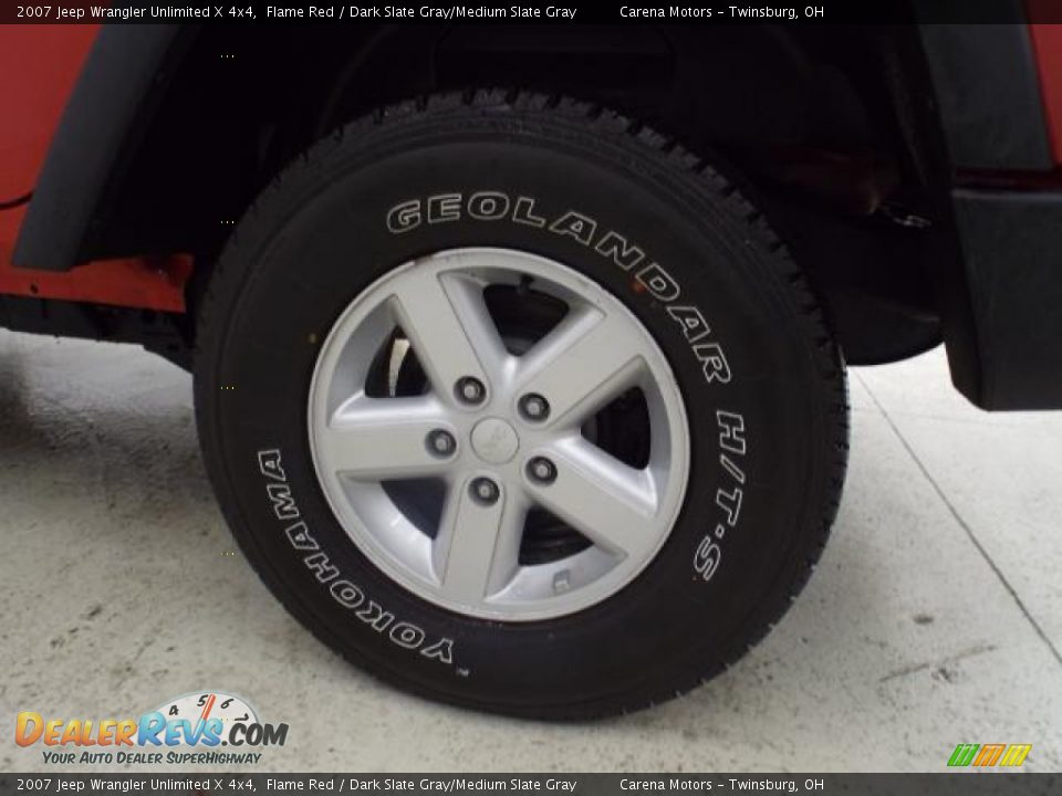 2007 Jeep Wrangler Unlimited X 4x4 Flame Red / Dark Slate Gray/Medium Slate Gray Photo #24