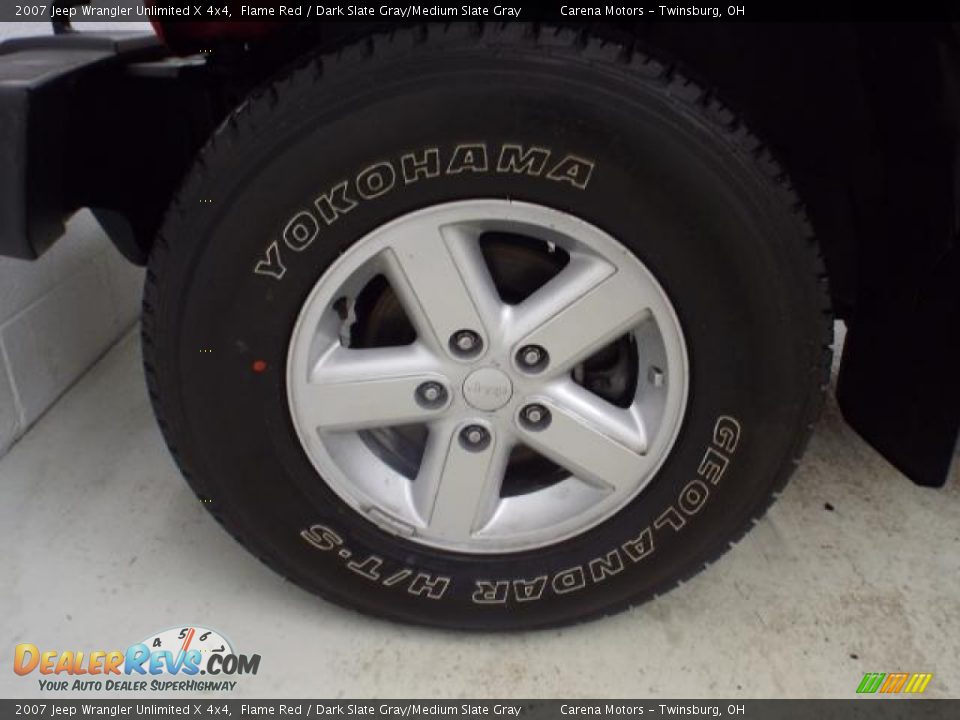 2007 Jeep Wrangler Unlimited X 4x4 Flame Red / Dark Slate Gray/Medium Slate Gray Photo #25