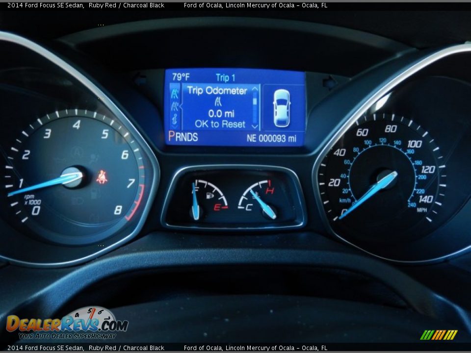 2014 Ford Focus SE Sedan Ruby Red / Charcoal Black Photo #9