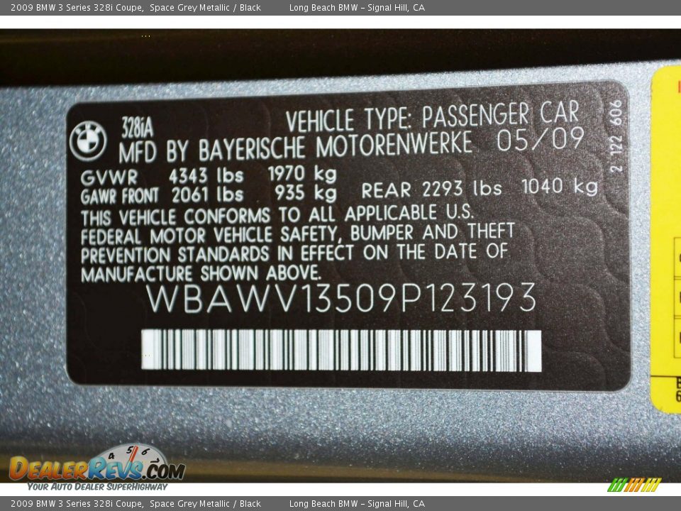 2009 BMW 3 Series 328i Coupe Space Grey Metallic / Black Photo #11