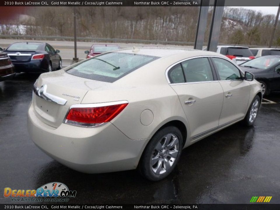 2010 Buick LaCrosse CXL Gold Mist Metallic / Cocoa/Light Cashmere Photo #5