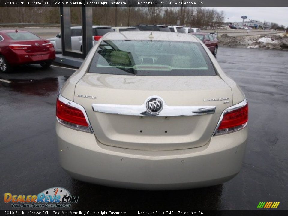 2010 Buick LaCrosse CXL Gold Mist Metallic / Cocoa/Light Cashmere Photo #6