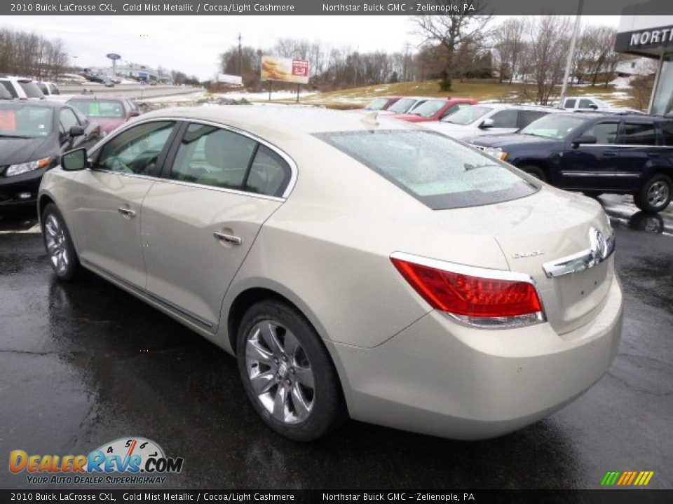 2010 Buick LaCrosse CXL Gold Mist Metallic / Cocoa/Light Cashmere Photo #7