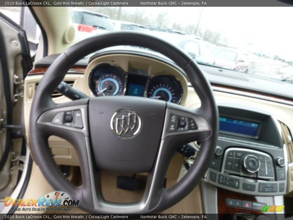 2010 Buick LaCrosse CXL Gold Mist Metallic / Cocoa/Light Cashmere Photo #18