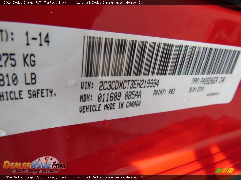 2014 Dodge Charger R/T TorRed / Black Photo #12