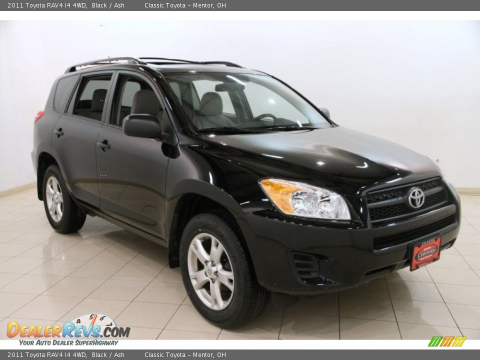 2011 Toyota RAV4 I4 4WD Black / Ash Photo #1