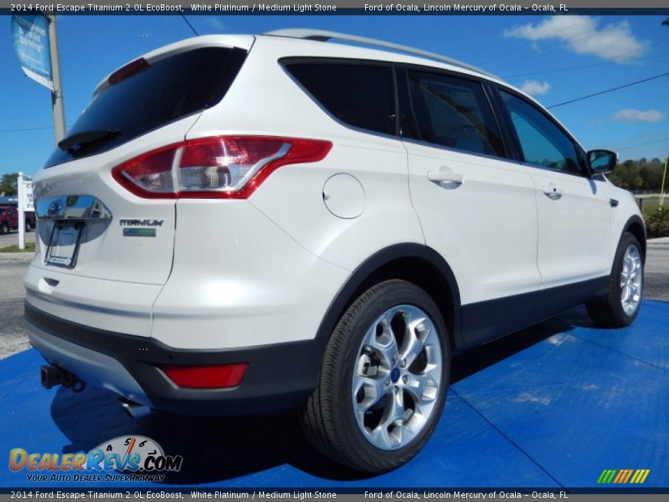 2014 Ford Escape Titanium 2.0L EcoBoost White Platinum / Medium Light Stone Photo #3