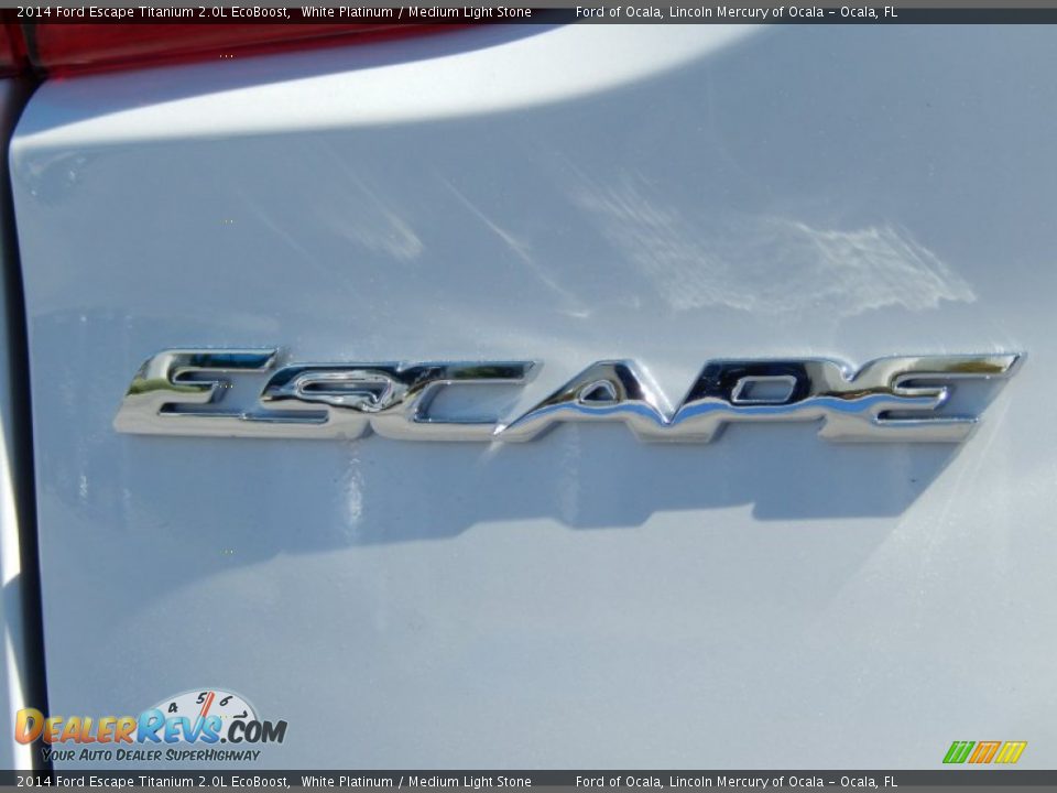 2014 Ford Escape Titanium 2.0L EcoBoost White Platinum / Medium Light Stone Photo #4