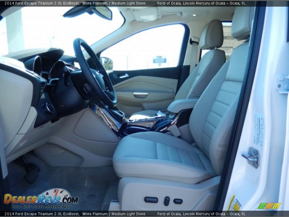 2014 Ford Escape Titanium 2.0L EcoBoost White Platinum / Medium Light Stone Photo #6