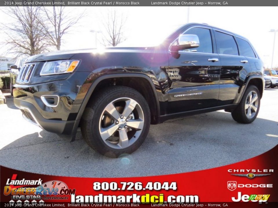 2014 Jeep Grand Cherokee Limited Brilliant Black Crystal Pearl / Morocco Black Photo #1