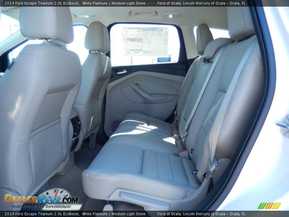 2014 Ford Escape Titanium 2.0L EcoBoost White Platinum / Medium Light Stone Photo #7