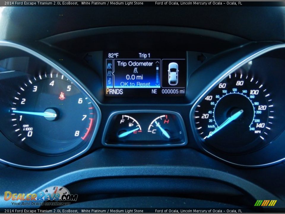 2014 Ford Escape Titanium 2.0L EcoBoost White Platinum / Medium Light Stone Photo #10