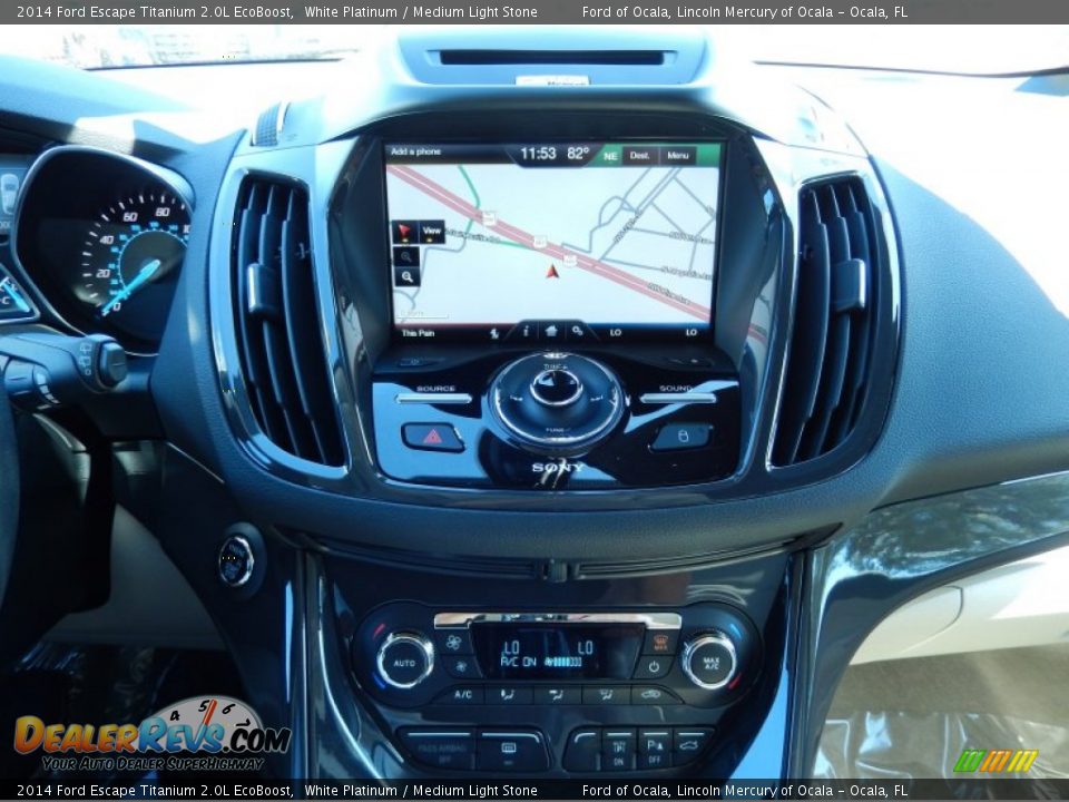 2014 Ford Escape Titanium 2.0L EcoBoost White Platinum / Medium Light Stone Photo #11
