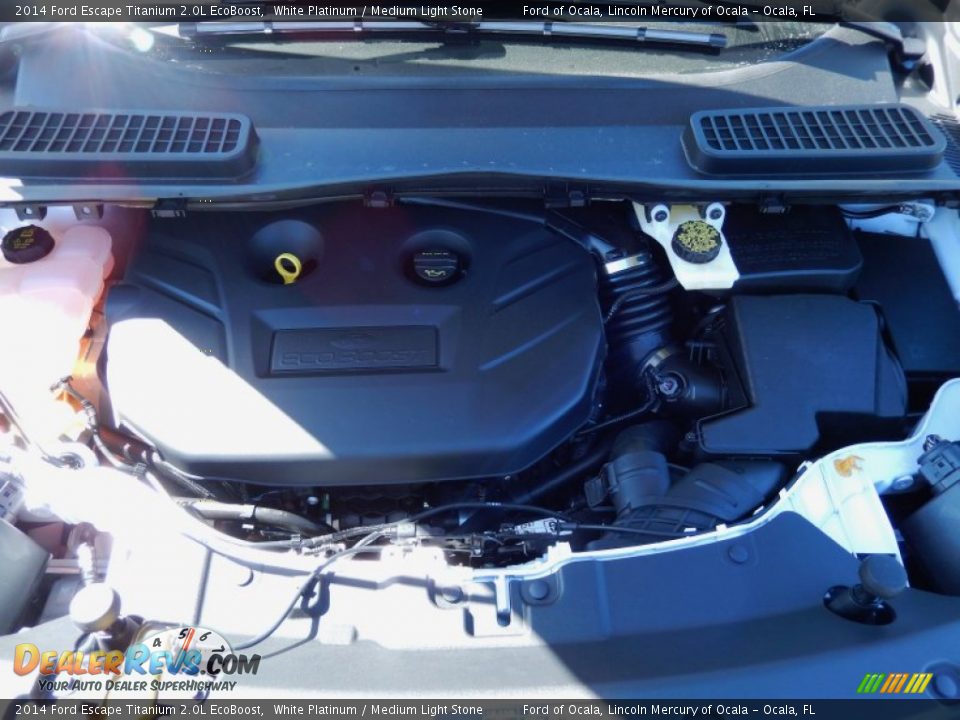 2014 Ford Escape Titanium 2.0L EcoBoost White Platinum / Medium Light Stone Photo #12