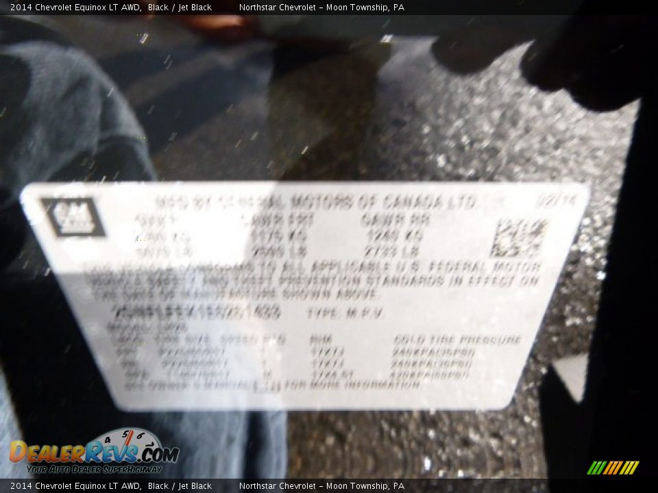 2014 Chevrolet Equinox LT AWD Black / Jet Black Photo #20