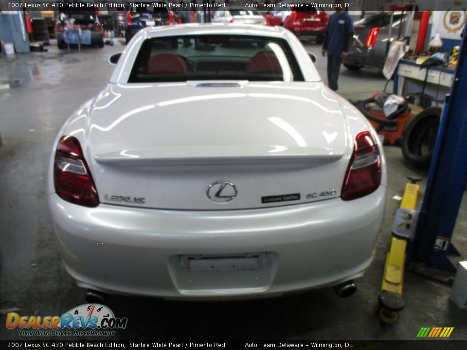 2007 Lexus SC 430 Pebble Beach Edition Starfire White Pearl / Pimento Red Photo #4