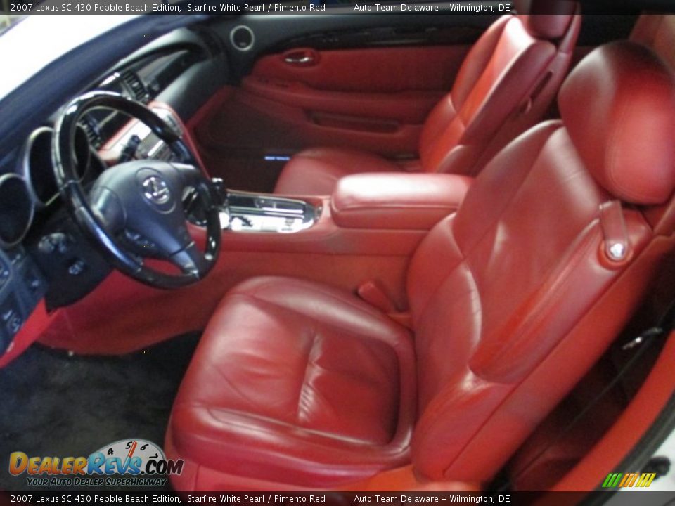Pimento Red Interior - 2007 Lexus SC 430 Pebble Beach Edition Photo #8