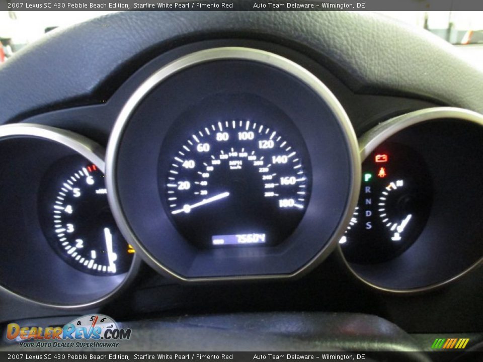 2007 Lexus SC 430 Pebble Beach Edition Starfire White Pearl / Pimento Red Photo #12