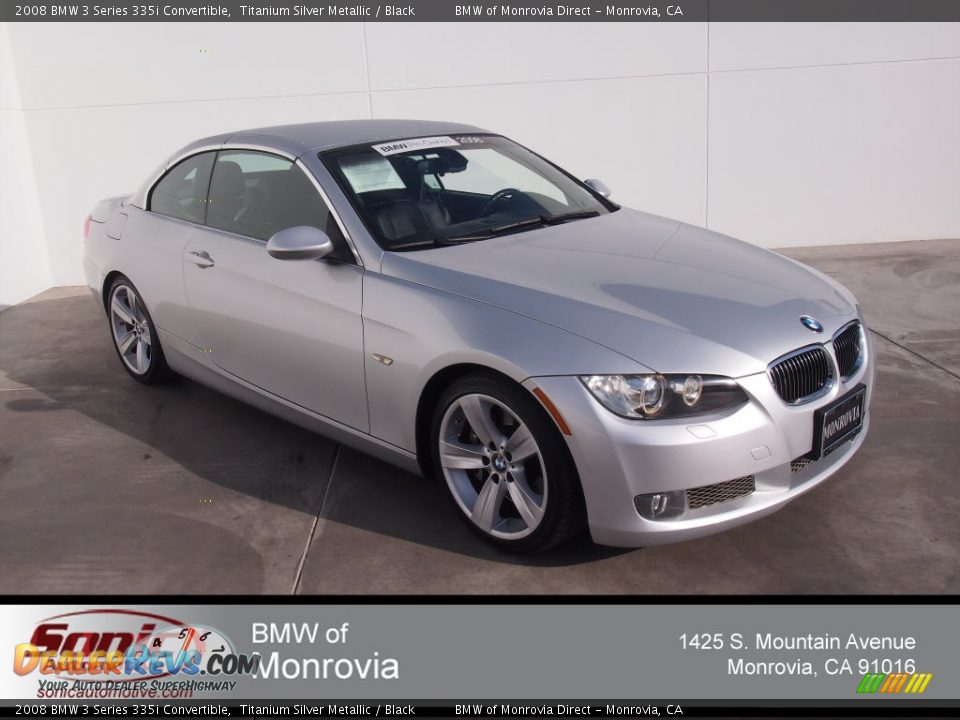 2008 BMW 3 Series 335i Convertible Titanium Silver Metallic / Black Photo #1