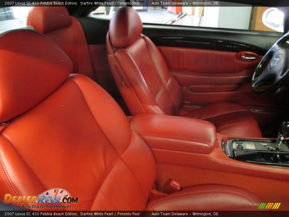 2007 Lexus SC 430 Pebble Beach Edition Starfire White Pearl / Pimento Red Photo #18