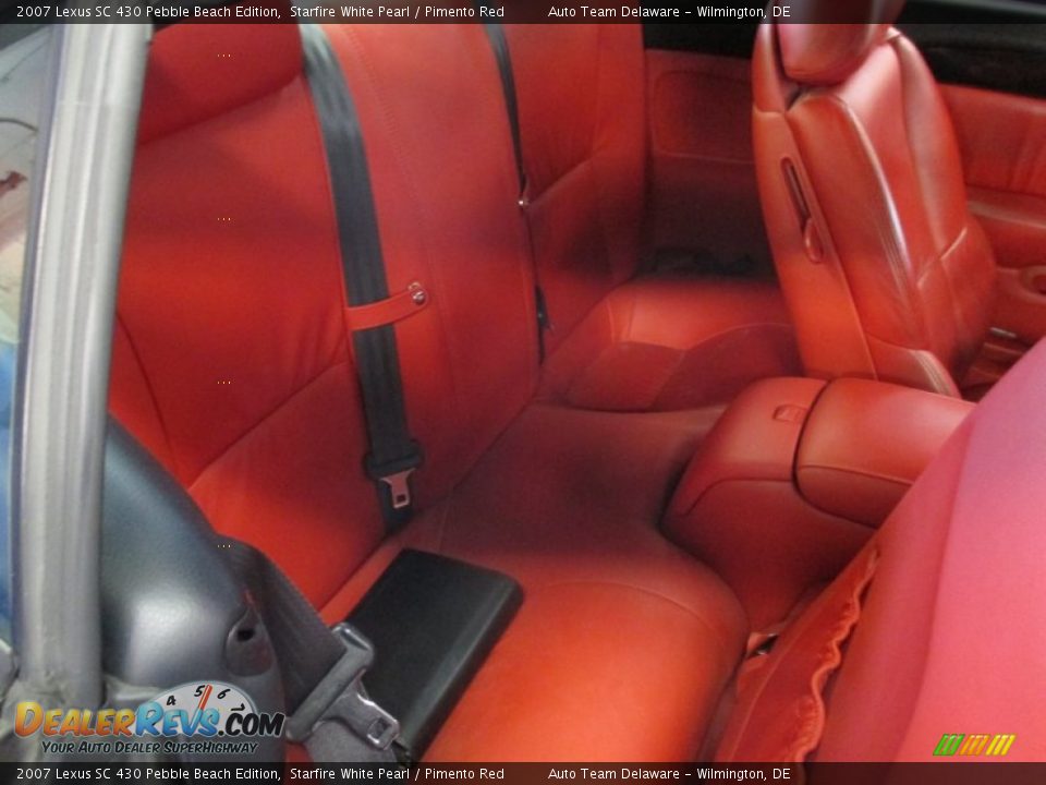 2007 Lexus SC 430 Pebble Beach Edition Starfire White Pearl / Pimento Red Photo #19