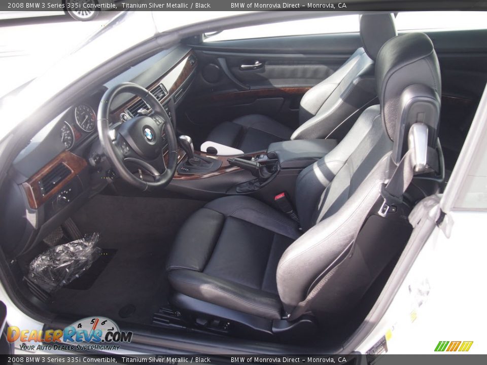 2008 BMW 3 Series 335i Convertible Titanium Silver Metallic / Black Photo #6